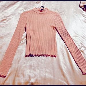 Forever 21 - Fitted long sleeved top - Pale Pink sz M